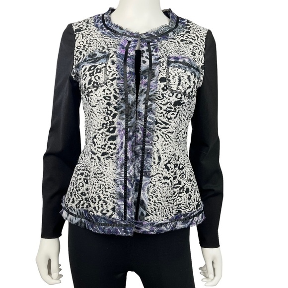 Chico’s‎ Animal Print Jacket Blazer Size 0 - Picture 1 of 8